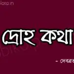 Droho kotha kobita lyrics Debabrata Singha দ্রোহ কথা কবিতা দেবব্রত সিংহ