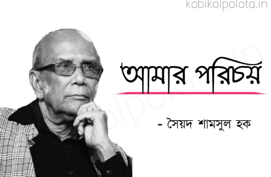 Amar porichoy kobita Syed Shamsul Haque আমার পরিচয় কবিতা সৈয়দ শামসুল হক