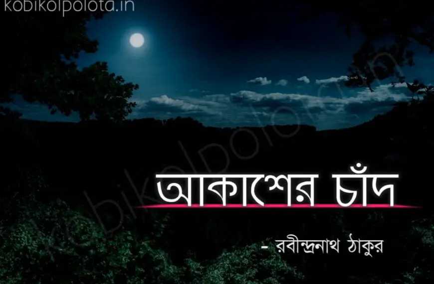 Akasher chand kobita Rabindranath Tagore আকাশের চাঁদ কবিতা রবীন্দ্রনাথ ঠাকুর
