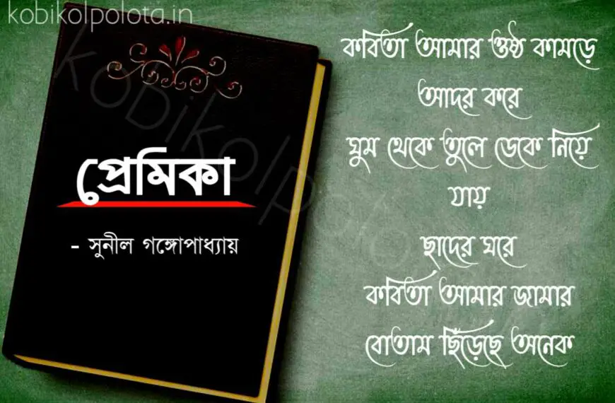Bengali Poem, Premika kobita lyrics written by Sunil Gangopadhyay বাংলা কবিতা, প্রেমিকা লিখেছেন সুনীল গঙ্গোপাধ্যায়।